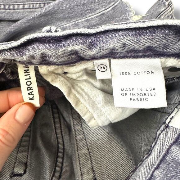 GRLFRND Karolina A Little More Love Purple Washed High-Rise Skinny Jean Size 24 - Picture 8 of 8